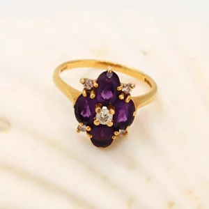 Amethyst and Diamond Ring | London 1984