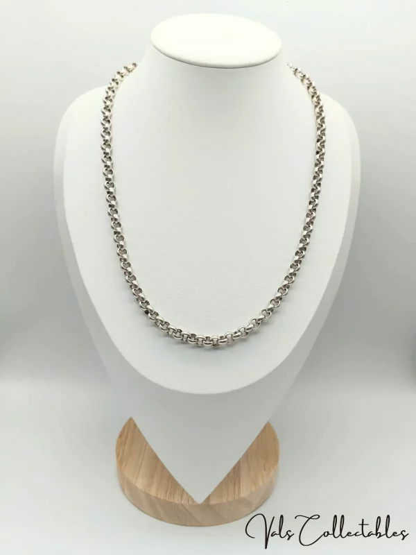 Vintage Silver Belcher Chain Necklace - Image 2