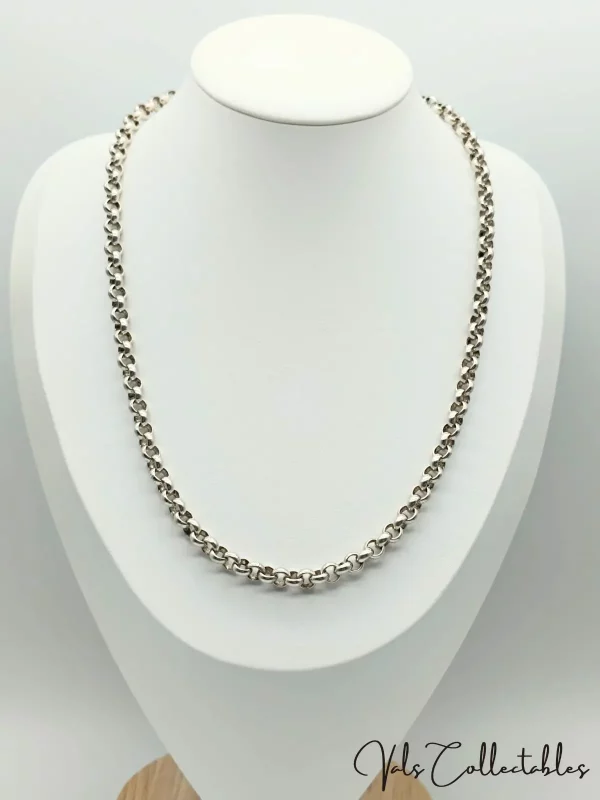 Vintage Silver Belcher Chain Necklace - Image 3