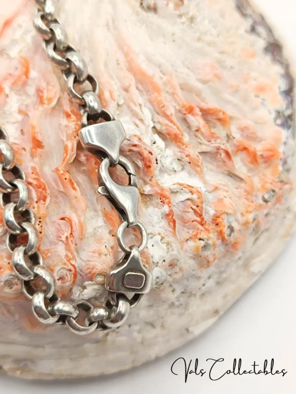 Vintage Silver Belcher Chain Necklace - Image 5