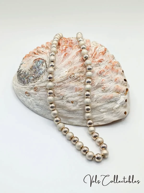Vintage Silver Ball Necklace - Image 2