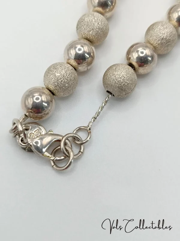 Vintage Silver Ball Necklace - Image 4