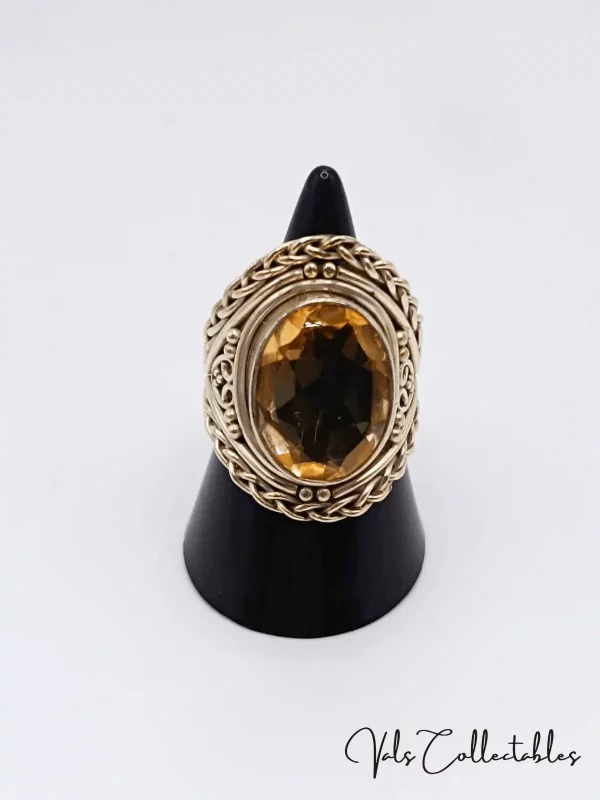Sterling Silver & Citrine | Statement Ring - Image 2