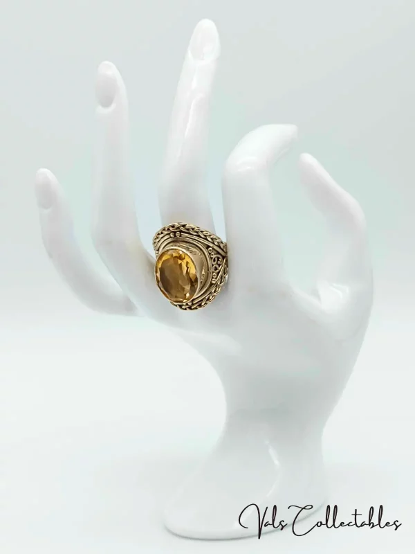 Sterling Silver & Citrine | Statement Ring