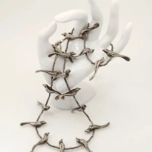 Silver Fetish Bird Necklace