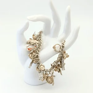 Vintage Silver Charm Bracelet c1967