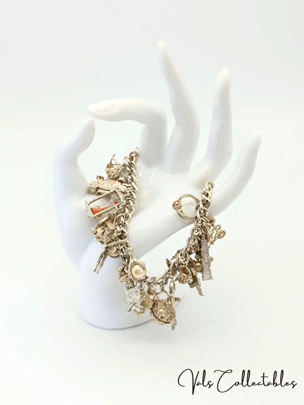 Vintage Silver Charm Bracelet c1967