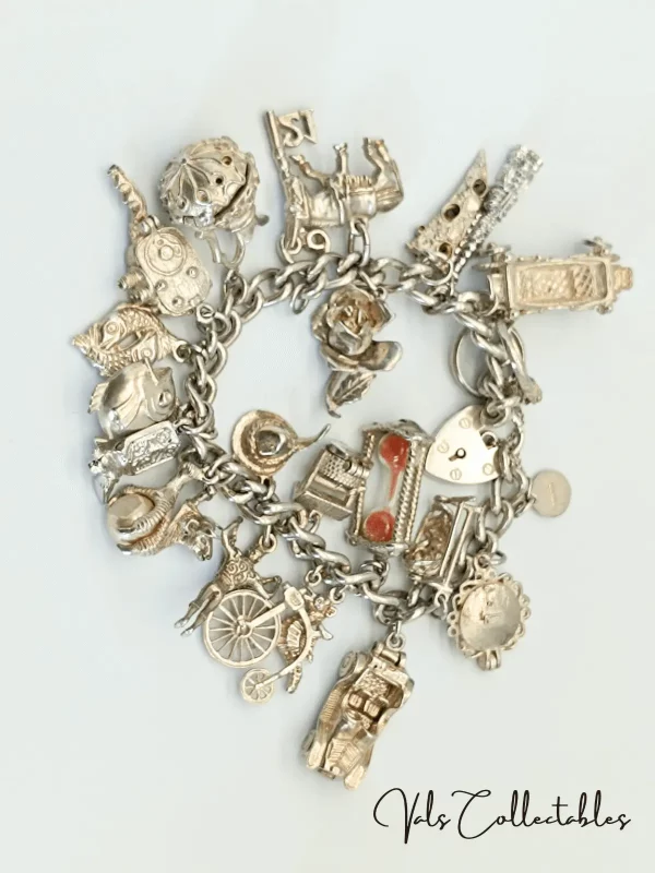 Vintage Silver Charm Bracelet c1967 - Image 3