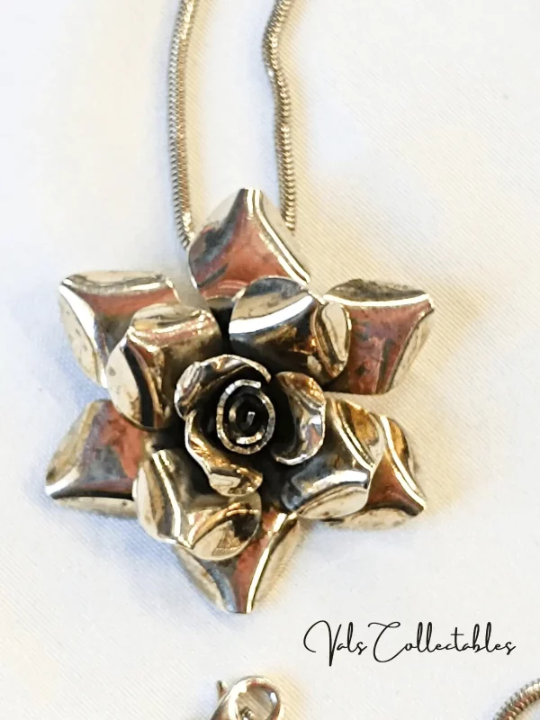 Silver Rose Pendant