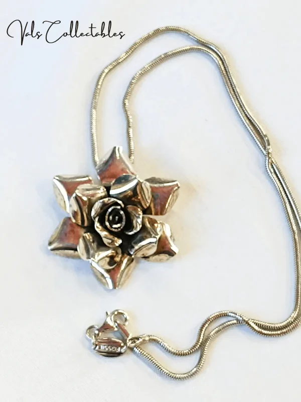 Silver Rose Pendant - Image 2