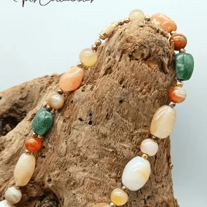 Natural Agate Gemstone Necklace