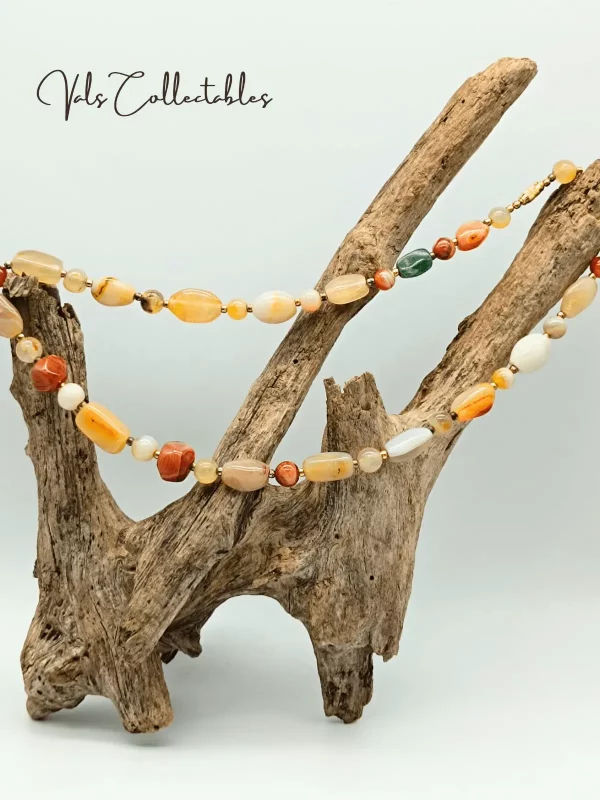 Natural Agate Gemstone Necklace - Image 3