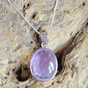 Silver Amethyst cabochon Pendant