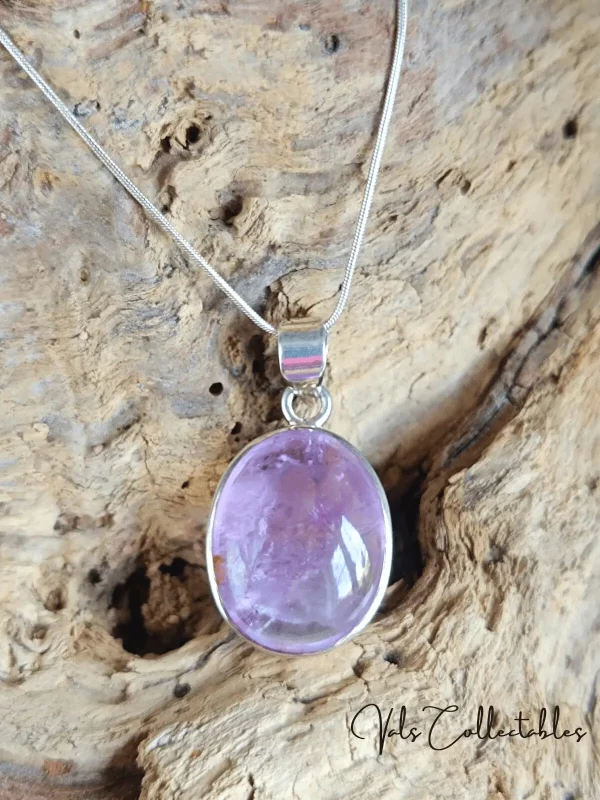 Silver Amethyst cabochon Pendant