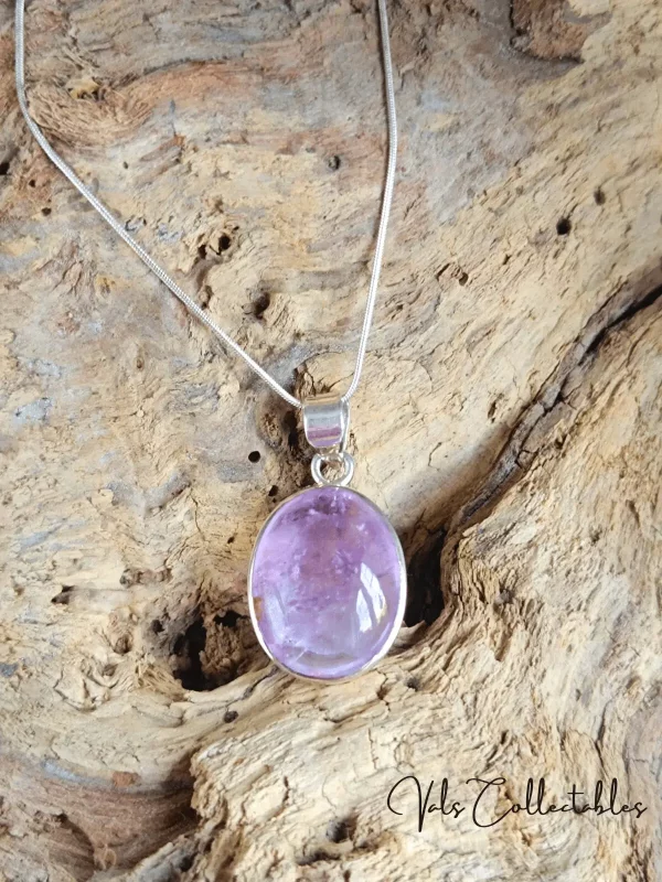Silver Amethyst cabochon Pendant - Image 2