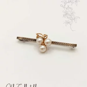 Gold & Silver Pearl Brooch