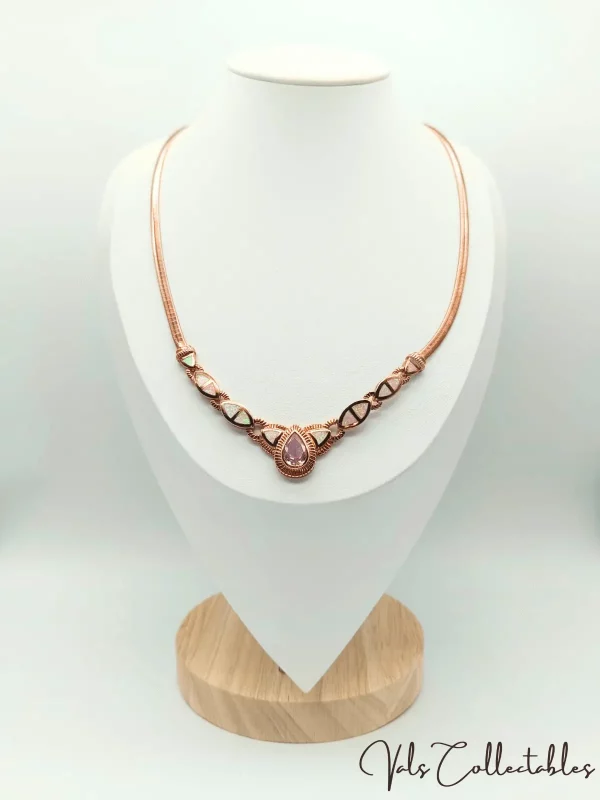 Vintage Rose Gold Collar Necklace - Image 4