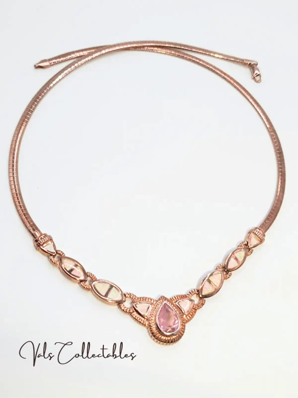 Vintage Rose Gold Collar Necklace - Image 2