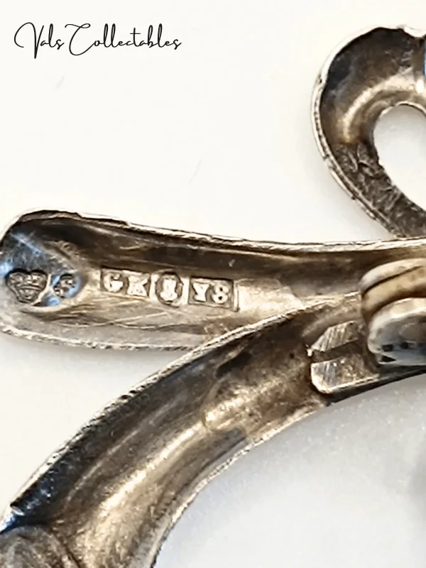 Vintage Silver Lily of the Valley Brooch - Image 3