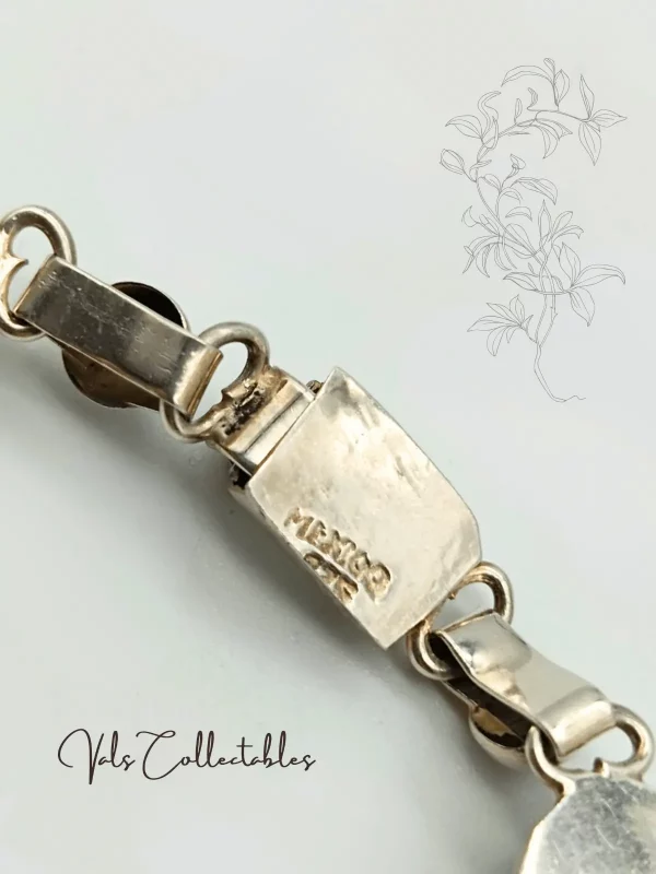Vintage Silver & Malachite Bracelet - Image 3