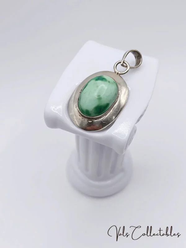 Silver Pendant | Variscite cabochon