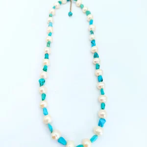 Turquoise and Pearl Necklace