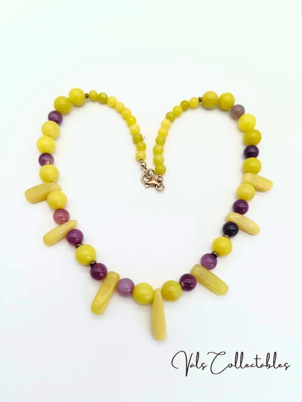 Jade & Amethyst Gemstone Necklace