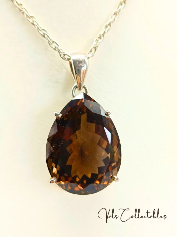 Tear Drop, Smokey Quartz Pendant