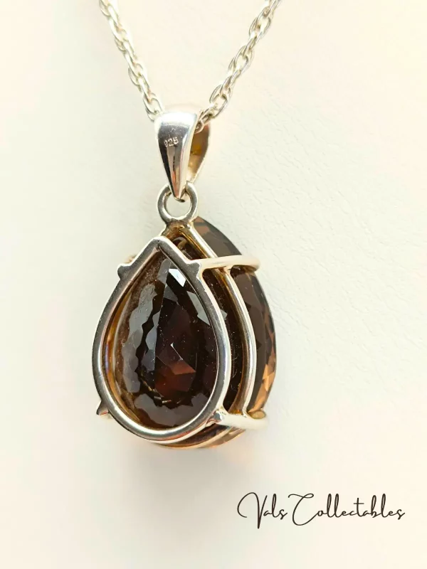 Tear Drop, Smokey Quartz Pendant - Image 2