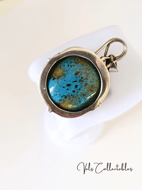 Silver Vintage Pendant | Chrysocolla - Image 2