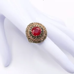 Ruby & Marcasite Cocktail Ring
