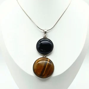 Tigers Eye & Onyx Pendant